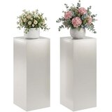  Stalak za biljke 2 pcs Srebrna 40 x 40 x 100 cm Čelik | shoptok.hr