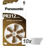 Panasonic 10x1 PR 312 Hearing Aid Batteries Zinc Air 6 pcs.- baterije za slušni aparat | shoptok.hr