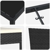  Vrtni set za objed 9 pcs Crna Čelik s prahom premazan | shoptok.hr