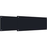  Kuhinjski zid 2 pcs Crna 100 x 40 cm Staklo otporno na udarce | shoptok.hr