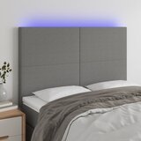 vidaXL LED uzglavlje tamnosivo 144x5x118 cm od tkanine Cijene