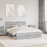  Okvir za krevet s uzglavljem Siva Sonoma 160 x 200 cm | shoptok.hr