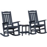 vidaXL 3 delna zunanja garnitura mornarsko modra HDPE | Shoptok.si