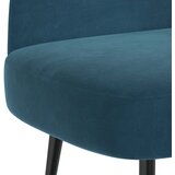  Oblikovana klupa s naslonjačem Plava 110 x 60 x 76 cm Baršun | shoptok.hr