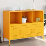 vidaXL Komoda boja senfa 100,5 x 39 x 79 cm hladno valjani čelik | shoptok.hr