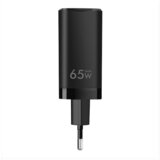Onasi Hišni polnilec adapter FlashBang Gun Fast Charge PD 65W vhod 1x USB A in 2x Type C črn | Shoptok.si
