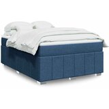  Krevet s oprugama i madracem plavi 140 x 190 cm od tkanine | shoptok.hr