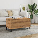 vidaXL Klubska mizica artisan hrast 90x44,5x45 cm inženirski les | Shoptok.si