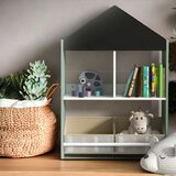 Ginger Home Dječji ormar etajerka za igračke i knjige s medvjedićem, crna ploča za pisanje, kućica FOREST | shoptok.hr
