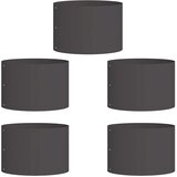  Prsten za saksiju 5 pcs Crna 30 x 30 x 20 cm Čelična vrata | shoptok.hr