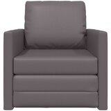 vidaXL Floor Sofa Bed 2-v-1 Siva 74x77x81 cm iz umetnega usnja | Shoptok.si