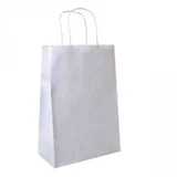 Papirnata vrećica s ručkom bijela 20+10x29 cm 25/1