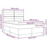  Posteljni okvir z vzmetnico Bež Blago 160 x 200 cm, (22067057) | Shoptok.si