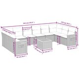  Vrtna sedežna garnitura 11-delna z blazinami črn poli ratan, (21094040) | Shoptok.si