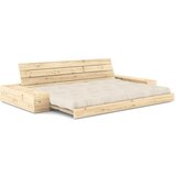 Karup Design Siva/bež lanena sklopiva sofa 244 cm Base – | shoptok.hr