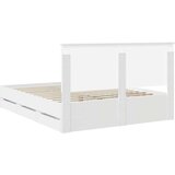  Konstrukcija postelje Bela 160 x 200 cm Inženirsko leseno, (5000121361) | Shoptok.si