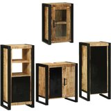 vidaXL Komplet pohištva za kopalnico 4 pcs Rjava Masiven les manga | Shoptok.si