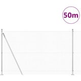 vidaXL varjeno žično ograjevanje s 13 flanged stebri 1.5x50 m pocinkovano jeklo | Shoptok.si