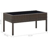  Vrtni stol smeđi 75 x 40 x 37 cm od poliratana | Eponuda.com