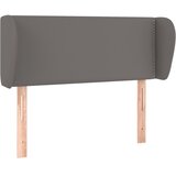  Uzglavlje s ušima sivo 103x23x78/88 cm od umjetne kože | Eponuda.com