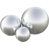  Četkana lopta 3 kom. Ø 20 cm Srebrna Nehrđajući čelik 201 | shoptok.hr