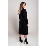 Fenzy Elegantan Dugi Kaput S Gumbima, Crni | shoptok.hr