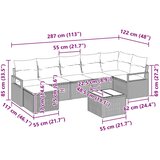  Set sofe s jastukom 8 pcs Svijetlo siva poliratan Slike