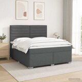  Boxspring krevet s madracem Tamnosiva 160 x 200 cm Tkanina 160 x 200 x 140.5 cm | Shoptok.si