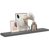  Plutajuća zidna polica visoki sjaj siva 120 x 23,5 x 3,8 cm MDF | shoptok.hr