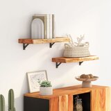 vidaXL Zidna polica 60x20x3,8 cm pravokutna bagremovo drvo živi rub | shoptok.hr