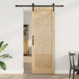  Klizna vrata Prirodna 73,5 x 211 cm Masivna borovina | shoptok.hr