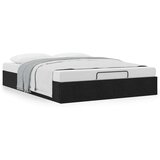 vidaXL Otomanski posteljni okvir brez vzmetnice Črna 140x190 cm Velvet | Shoptok.si
