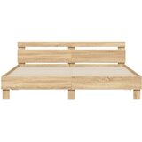  Okvir za krevet s uzglavljem boja hrasta 160x200 cm drveni | shoptok.hr