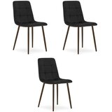 KARA stolica - crni baršun / noge od oraha x 3 | shoptok.hr