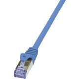 Logilink CQ3016S RJ45 omrežni kabel\, Patch kabel CAT 6a S/FTP 0.25 m modra ognjevaren\, z zaščitnim zapornim zatičem 1 kos, (20418463) | Shoptok.si