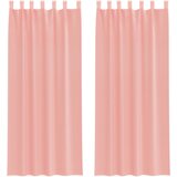 Voile zavjese s petljama 2 kom. ružičaste 140x260 cm | Shoptok.si