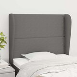  Vzglavje z ušesi temno sivo 103x23x118/128 cm blago, (20735405) Cene