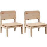 Maison Chic Vrtni stoli - Stol za vrt 2 kosa 60x52,5x72 cm Masivni les borovega lesa JS1158, (21878221) Cene