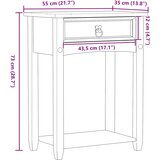  Konzolni stol Corona 55 x 35 x 73 cm od masivne borovine | shoptok.hr