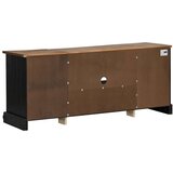 TV omarica - TV stojalo - Televizijska omarica HALDEN 2 drsna vrata črna 150x40x60 cm masivni les, (21699450) | Shoptok.si