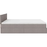  Otomanski krevet s madracem smeđesivi 160x200cm od tkanine | shoptok.hr