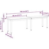  Klupa Staro drvo 160 x 35 x 45 cm Konstruirano drvo | shoptok.hr