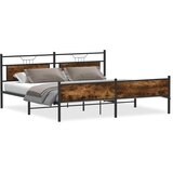  Metalni okvir kreveta bez madraca boja hrasta 200x200 cm | shoptok.hr