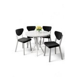 Hanah home Set trpezarijskog stola i stolica (5 delova) Agnes White Black | Eponuda.com