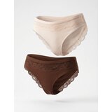 Sinsay Viskozne gaćice s čipkastim obrubom 2 pack | shoptok.hr