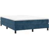 Okvir za krevet s oprugom tamnoplavi 140x190 cm baršunasti | shoptok.hr