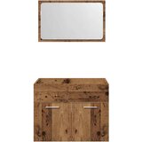  2-dijelni set kupaonskog namještaja od starog drveta | shoptok.hr