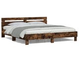  Okvir za krevet s uzglavljem i LED boja hrasta 180x200 cm | Eponuda.ba