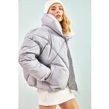 Bianco Lucci Winter Jacket - Gray - Puffer