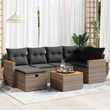 vidaXL 7-dijelni set vrtnih sofa sivi od poliratana | shoptok.hr